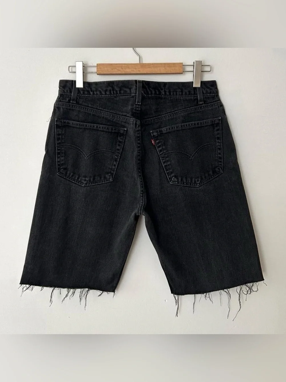 Vintage Levi’s 505 Black Cut Off Denim Jean Shorts